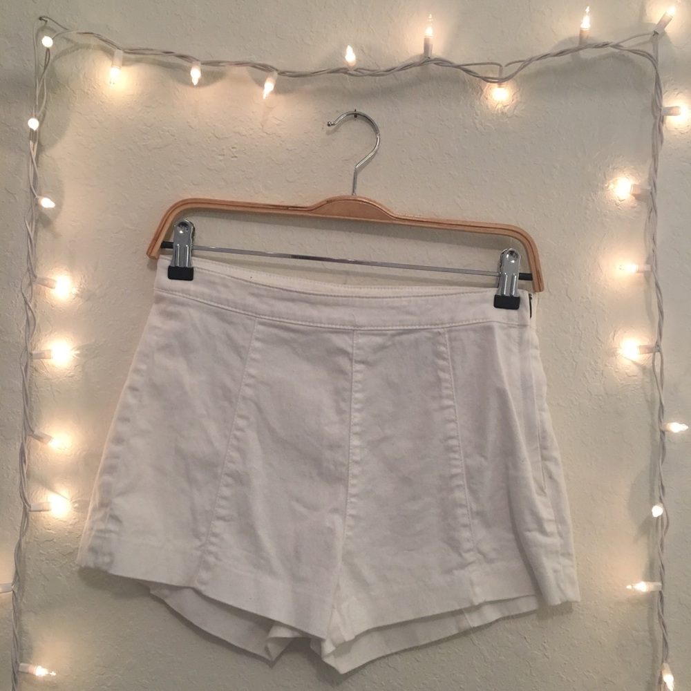 White Denim Summer Shorts